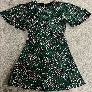 Stylish Green and Pink Kids Dress